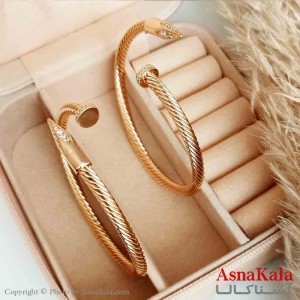 دستبند میخ زنانه نگین دار فری سایز YSX کد DSB18333W