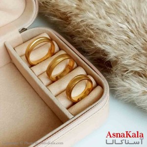 حلقه نامزدی دخترانه و پسرانه طلایی مخصوص زوجین کد ANG19260W