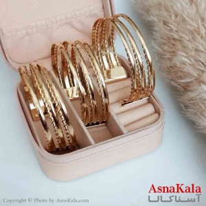 دستبند زنانه YSX مدل 6 لاین طلایی فری سایز کد DSB18336W