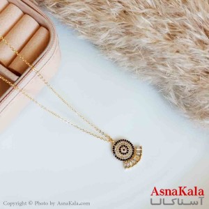 گردنبند دخترانه زیرکن طلایی تانیا نگین دار کد GNB16589W