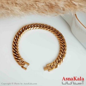 دستبند کارتیر اورجینال مردانه طلایی 12 میل 21 سانتی متر کد DSB18380W