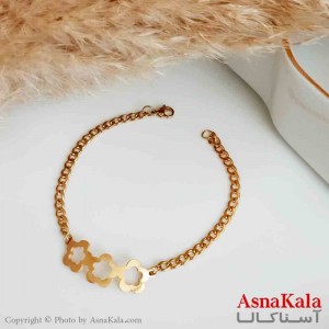 دستبند کارتیر زنانه مدل ونکلیف استیل طلایی کد DSB18397W