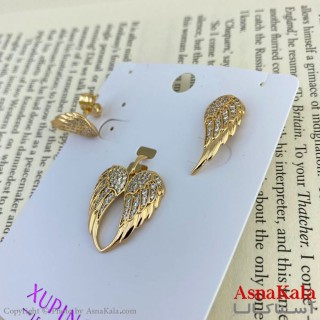 نیم ست زنانه مدل بال طلایی برند ژوپینگ کد NIM1407W - آسنا کالا