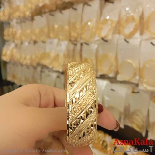 النگو طلاروس 20میل زنانه خارجی  برند NG طلایی طرح خاص با کارت گارانتی کد DSB18586w