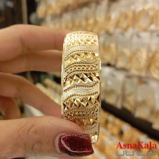 النگو طلاروس 20میل زنانه خارجی  برند NG طلایی طرح خاص با کارت گارانتی کد DSB18588w