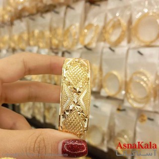 النگو طلاروس 20میل زنانه خارجی  برند NG طلایی طرح خاص با کارت گارانتی کد DSB18587w