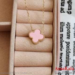 گردنبند ونکلیف طلایی دخترانه استیل کد GNB162266W
