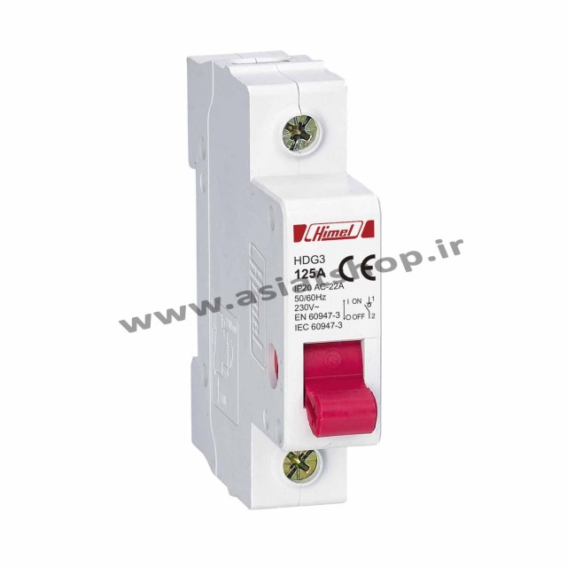 کلید ایزولاتور تک پل himel  هیمل  - 40 آمپر  -  (كليد مينياتوري خشک هیمل)   -   مدل HDG3140