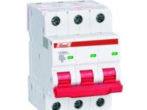 C 6kA كليد مينياتوري سه پل 25 آمپر -C 6kA - کد HDB3WN3C25