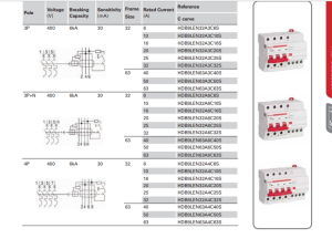 کاتالوگ کلیدهای نشتی جریان هیمل-Himel-HDB9LE Residual Current Operated Circuit Breaker