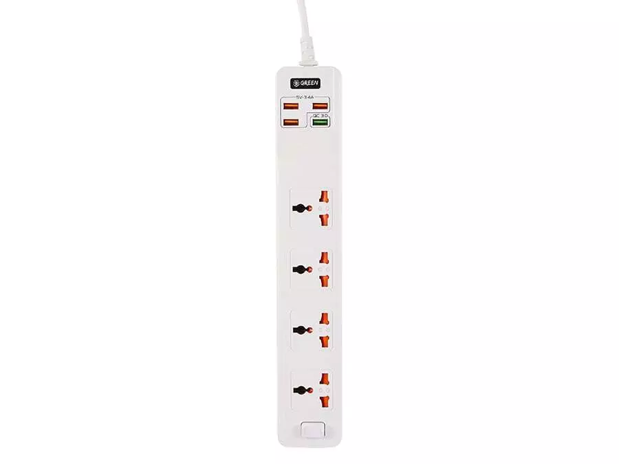 چند راهی و شارژر شیائومی 4 سوکت و 3 یو اس بی Xiaomi Mijia MJSWSKCXB-01QM Power Strip