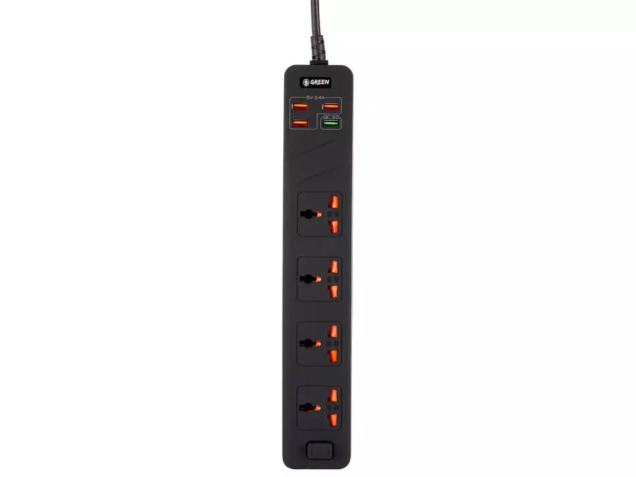 چند راهی و شارژر شیائومی 4 سوکت و 3 یو اس بی Xiaomi Mijia MJSWSKCXB-01QM Power Strip