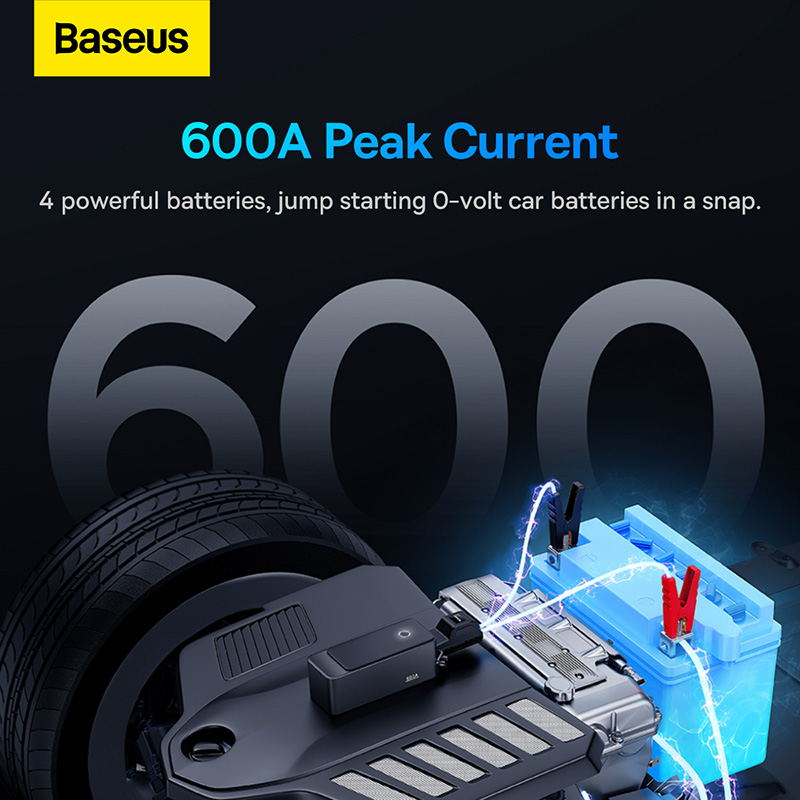 پاوربانک و جامپ استارتر خودرو 6000 میلی آمپر بیسوس Baseus CH006 Super Energy Alpha C00259200121-00