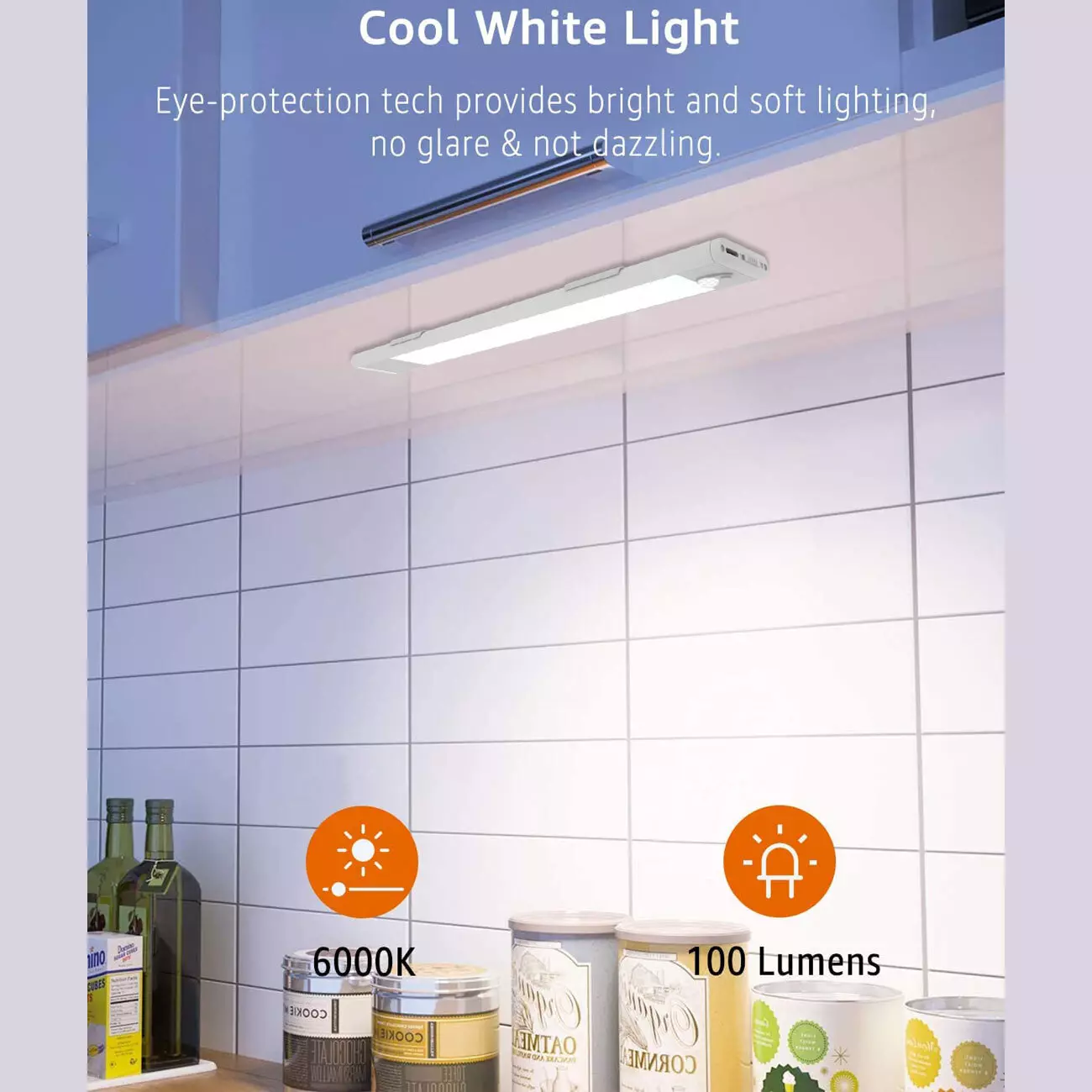 لامپ سنسوردار هوشمند زیر کابینتی 40 سانتی متری و 2.5 وات کوتتسی COTECi 1Word Sensor Light Soft Tri-color 89004-40CM-2.5W