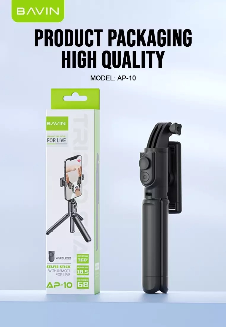 مونوپاد و سه پایه شاتر دار باوین Bavin AP-10 Selfie Stick