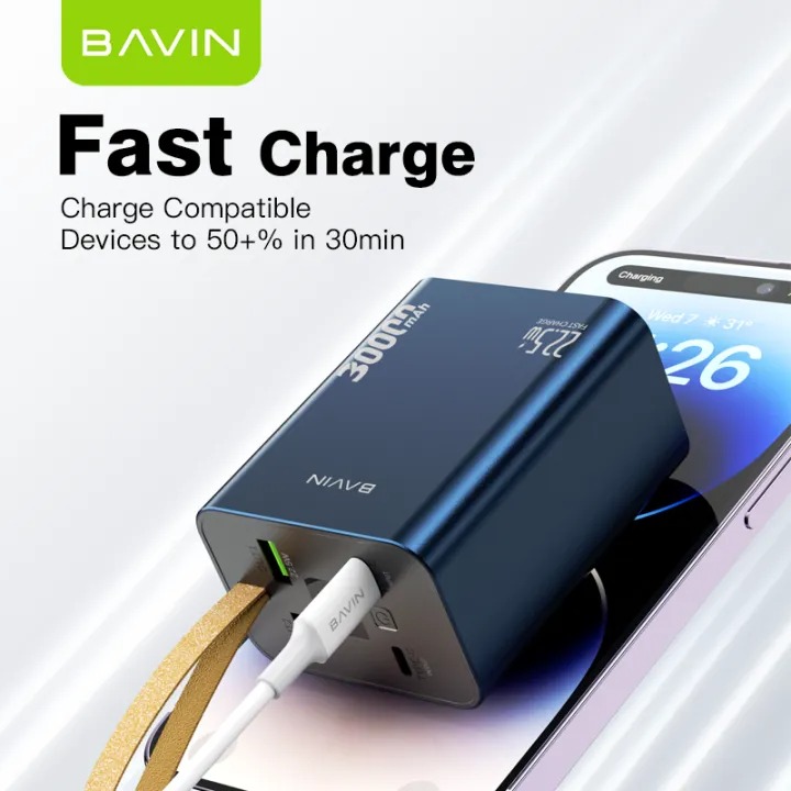 پاوربانک 20000 باوین Bavin PC1007S Fast Charge توان 22.5 وات