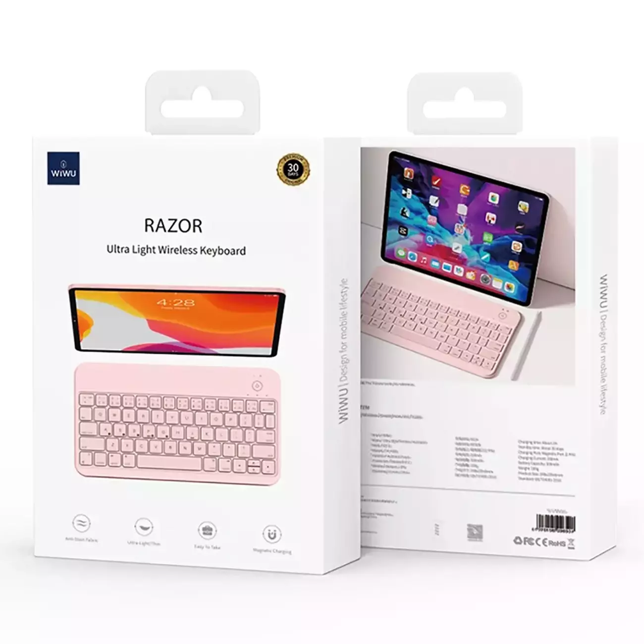 کیبورد بی‌ سیم تاشو شارژی با تاچ پدFolding Bluetooth Keyboard