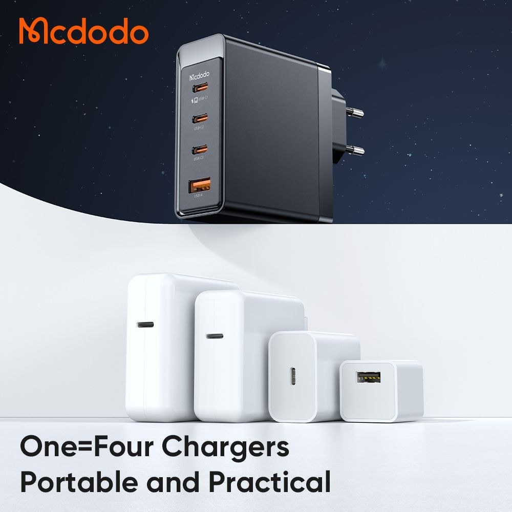 آداپتور 4 پورت 100 وات مک دودو Mcdodo GaN Fast Charger Kit CH-514