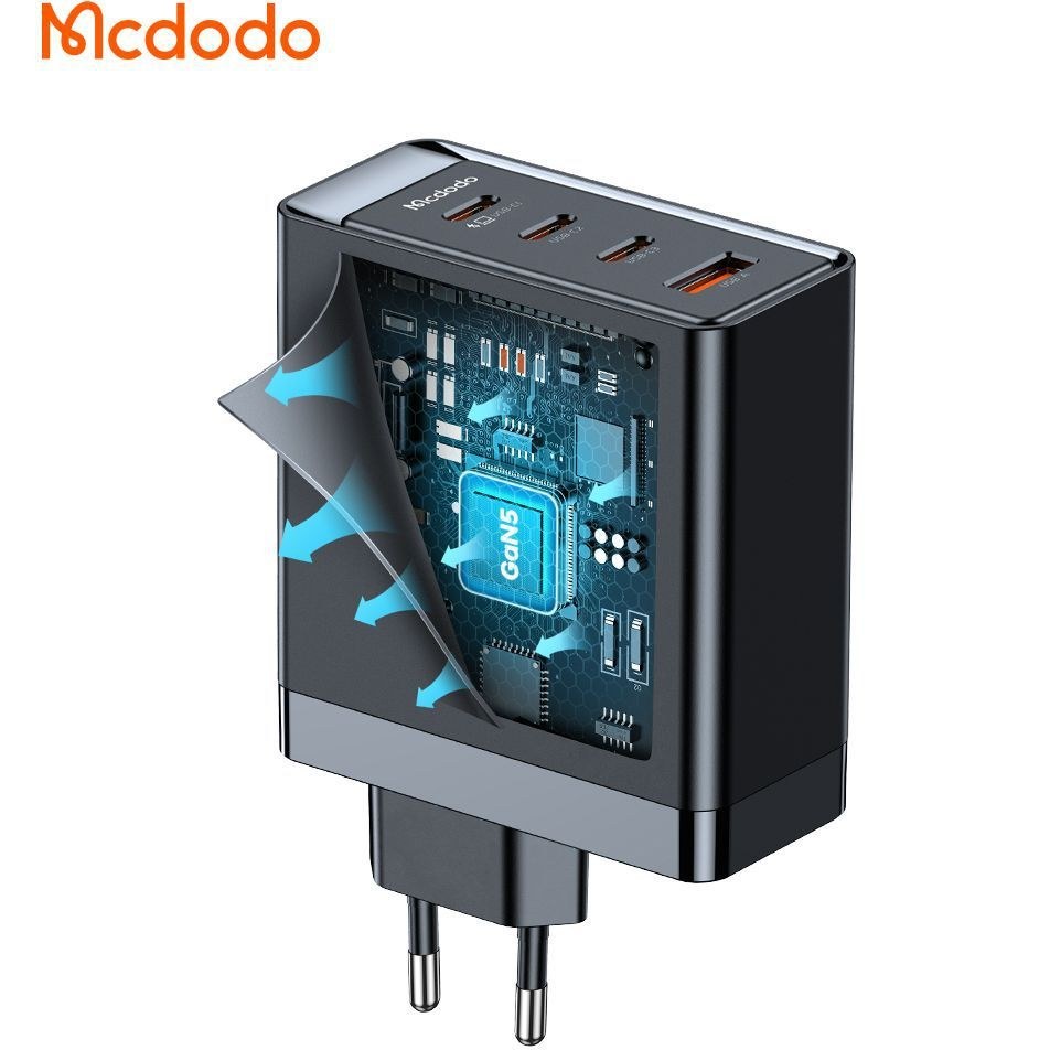 آداپتور 4 پورت 100 وات مک دودو Mcdodo GaN Fast Charger Kit CH-514