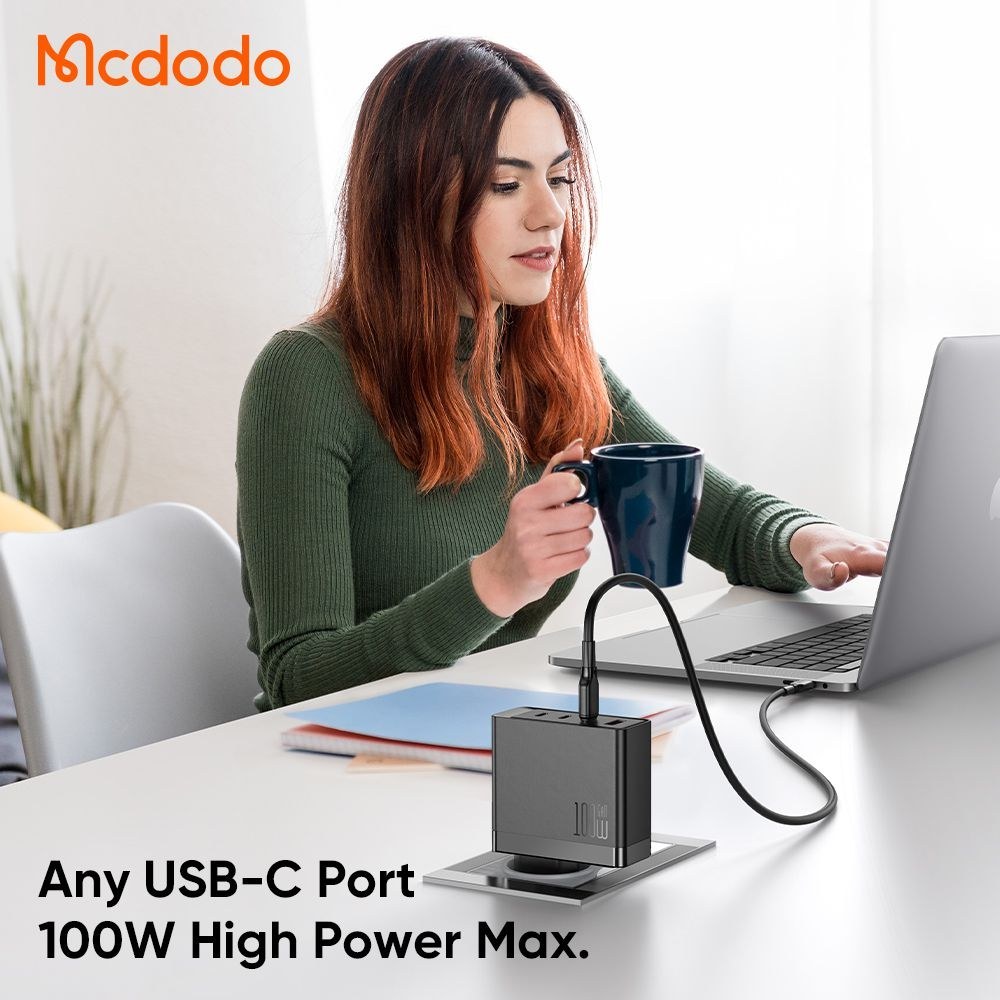 آداپتور 4 پورت 100 وات مک دودو Mcdodo GaN Fast Charger Kit CH-514