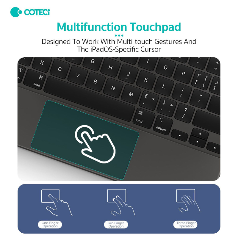 کیبورد کیس مگنتی آیپد کوتسی Coteci Magic Keyboard Ipad Pro 11(M4) IP-061