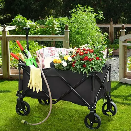 چرخ دستی 100 کیلویی گرین لاین Green Lion Folding Wagon Cart GNWGN100BK