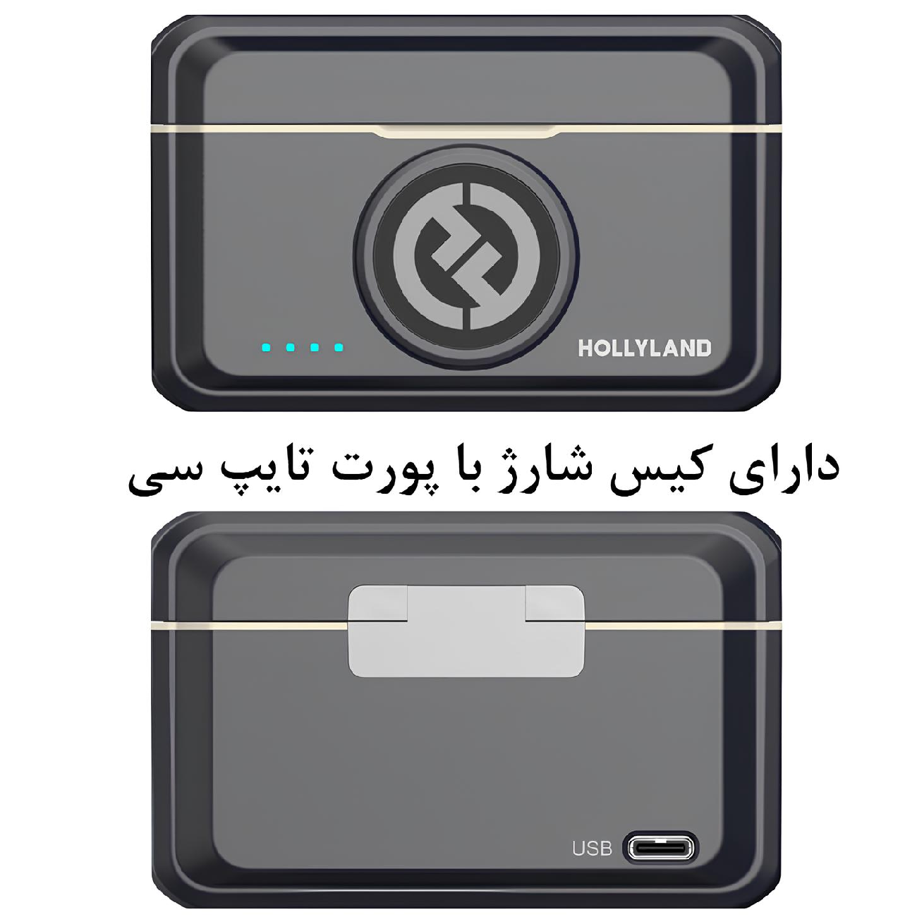 میکروفون بی سیم یقه ای تایپ سی و لایتنینگ هالی لند با قابلیت نصب سه منظوره LARK M2 COMBO