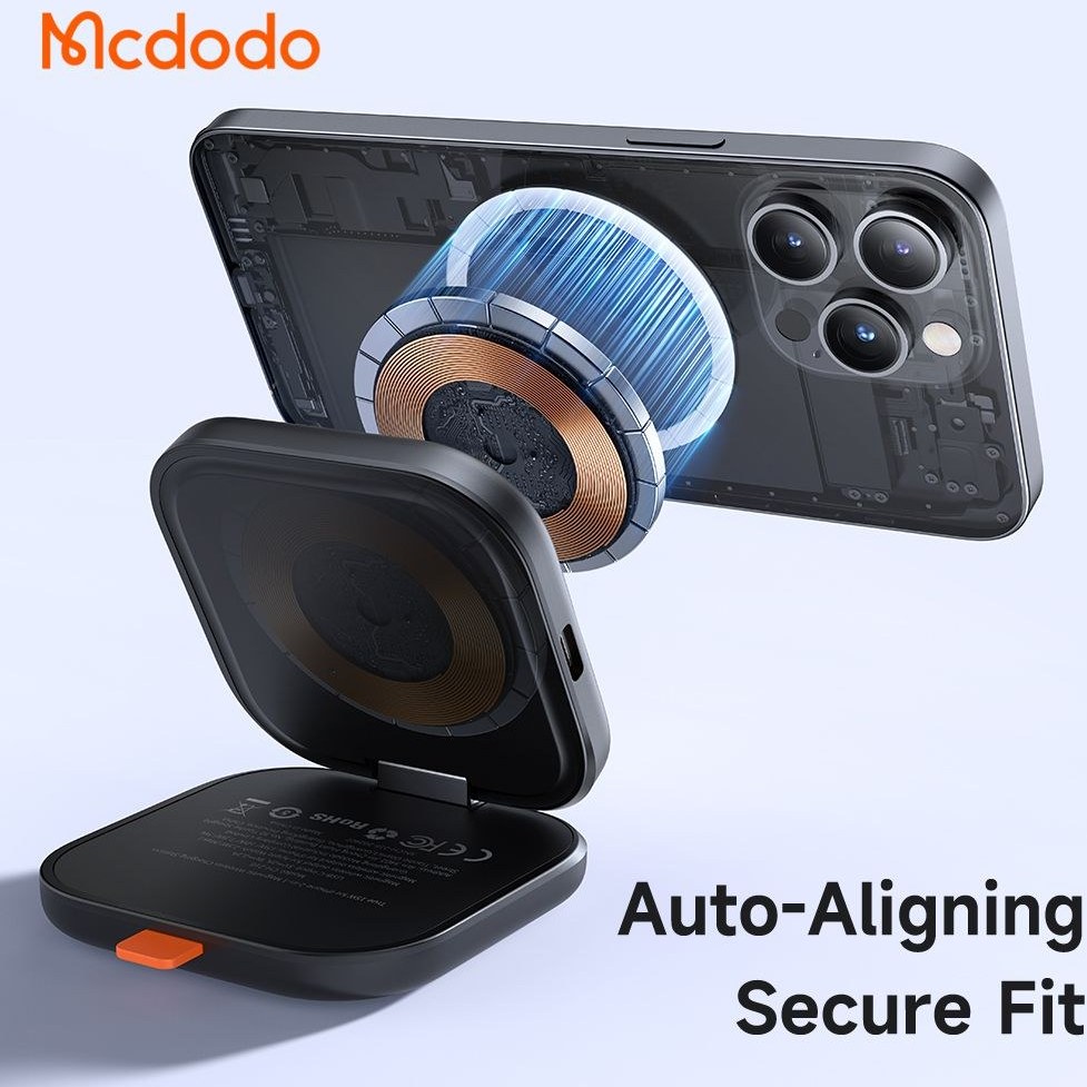 شارژر وایرلس تاشو 2 کاره مک دودو Mcdodo Magnetic Wireless Charger CH-2160