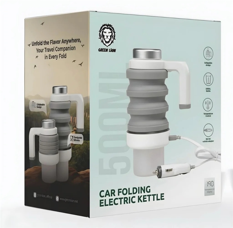 کتری برقی تاشو خودرو گرین لاین Green Lion Car Folding Electric Kettle