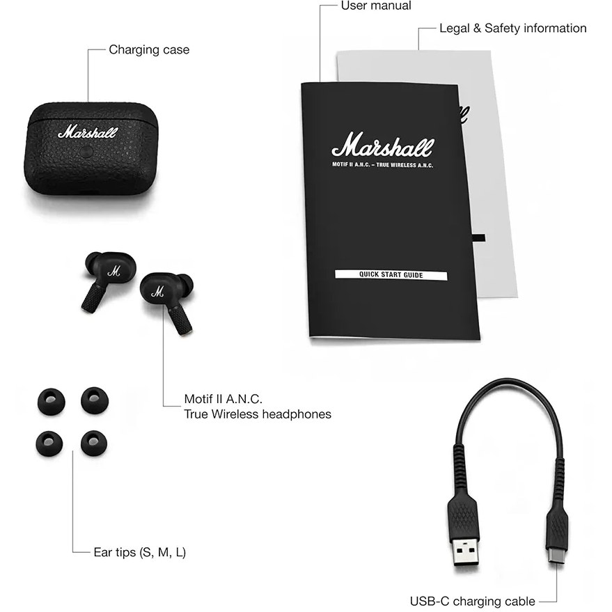 هندزفری بلوتوث مارشال Marshall Motif II ANC True Wireless Earphone