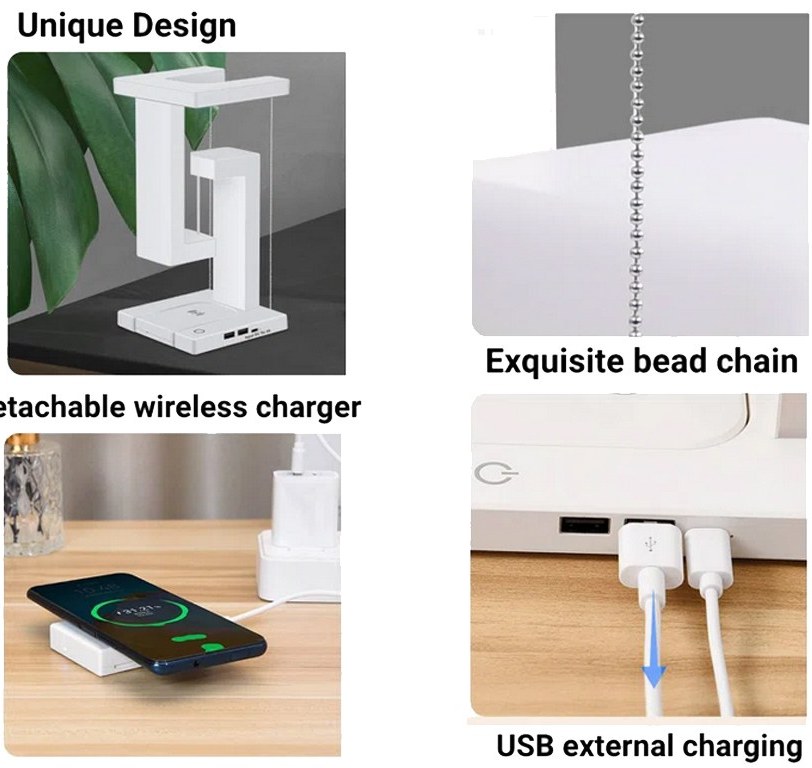 شارژ بی‌سیم 10وات و چراغ خواب فانتزی رومیزی Wireless Charger