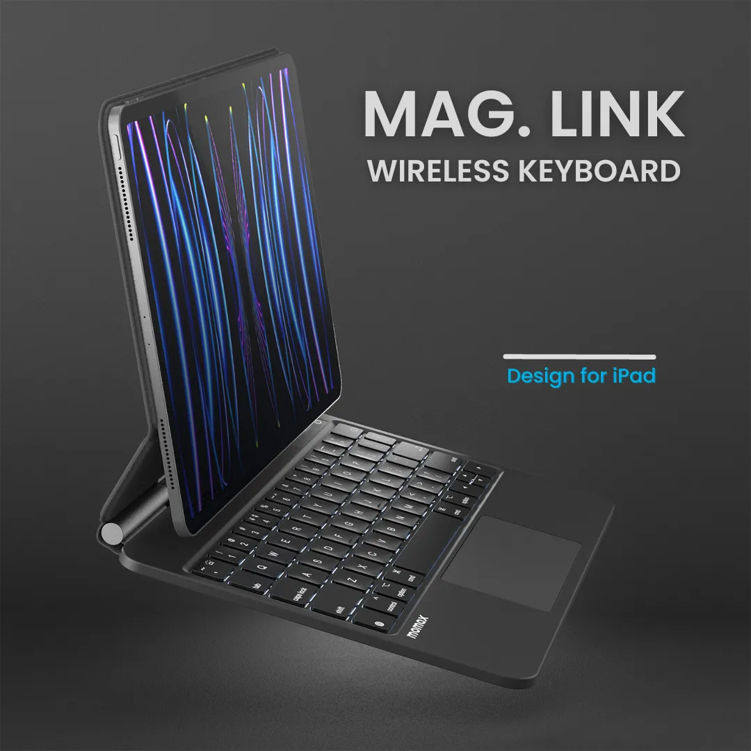 کیبورد کیس مگنتی آیپد مومکس MOMAX MAG LINK WIRELESS MAGNETIC KEYBOARD FOR IPAD PRO 11 &amp; IPAD AIR