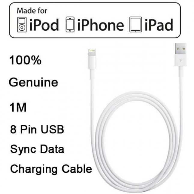 کابل تبدیل USB به لایتنینگ اورجینال اپل 1متر Lightning to USB Apple A1480