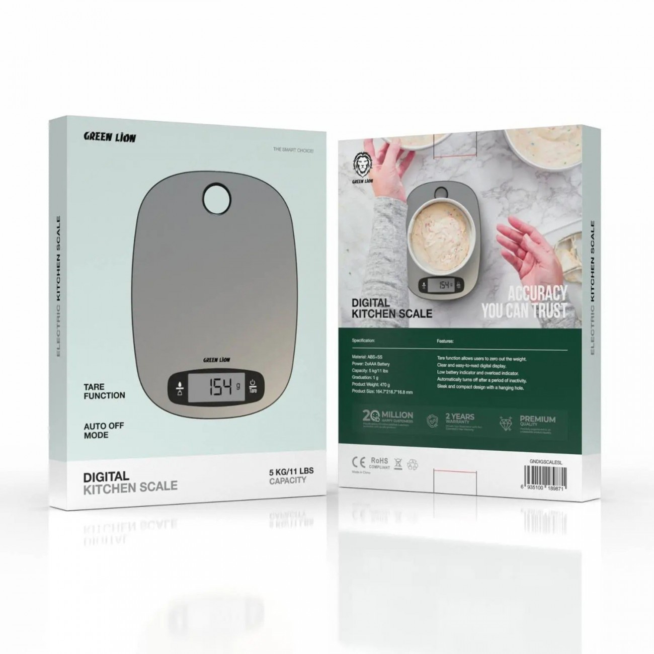 ترازو آشپزخانه گرین لاین Green Lion Digital Kitchen Scale GNDIGSCALESL