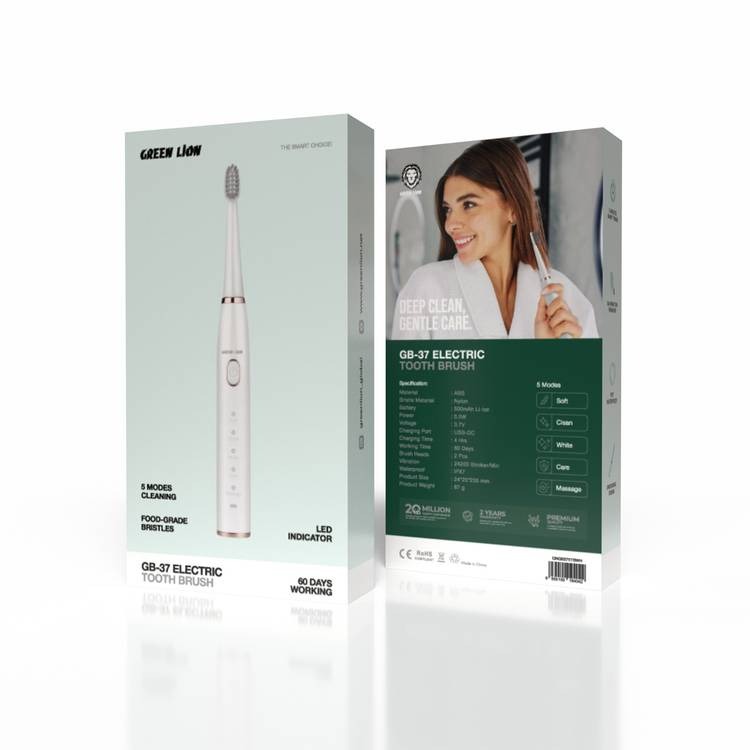 مسواک برقی گرین لاین Green Lion GB-37 Electric Toothbrush GNGB37ETBWH دارای سری اضافه