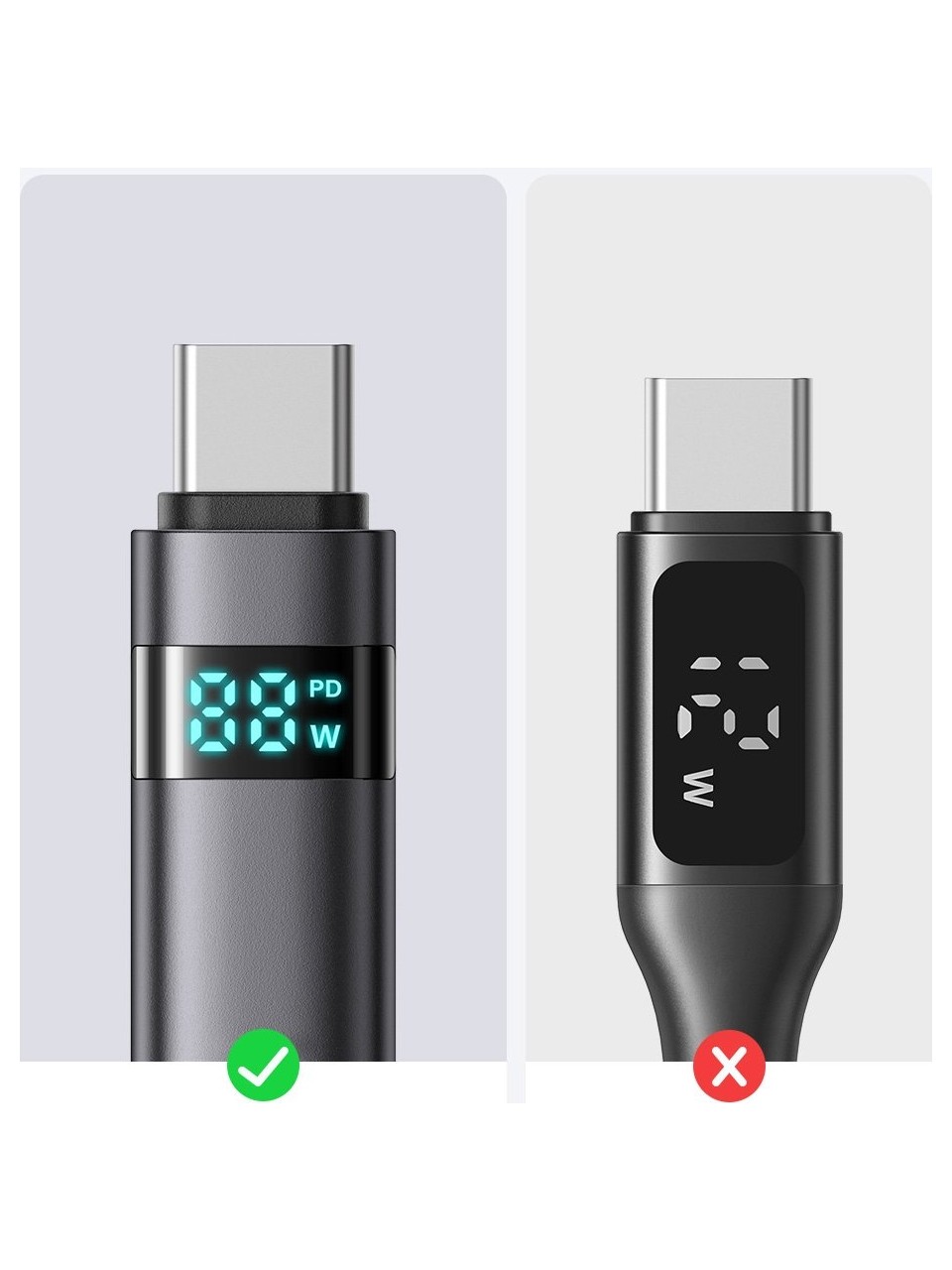 کابل شارژ دوسر تایپ سی 100 وات با نمایشگر مک دودو Mcdodo CA-5610 100W USB-C to USB-C Cable