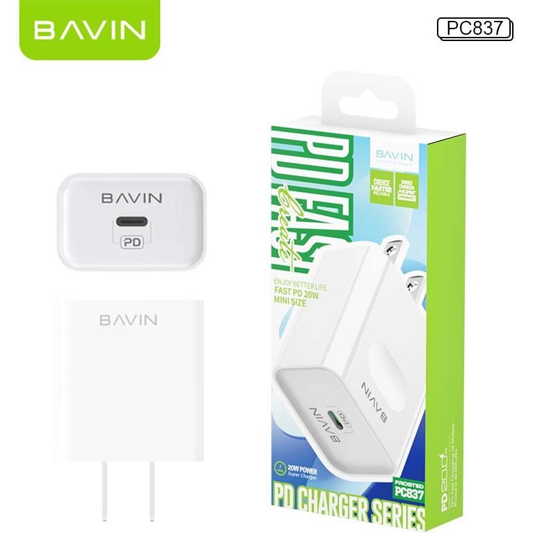 شارژر دیواری باوین Bavin PC837-Y توان 20 وات