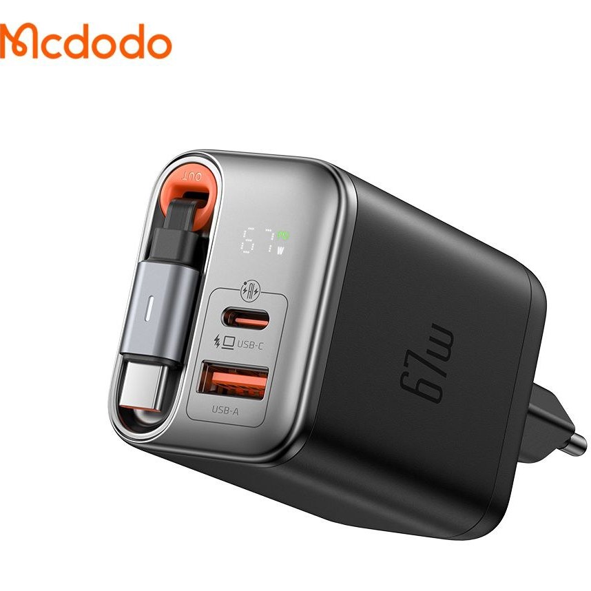 آداپتور 67 وات با کابل تایپ سی مک دودو Mcdodo FreeGo GaN Charger CH-4100