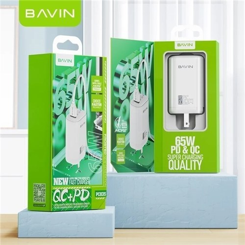 شارژر دیواری باوین Bavin PC835 GaN توان 65 وات