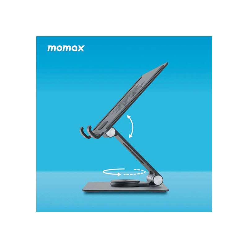 استند رو میزی لپ تاپ و تبلت مومکس Momax Fold Stand Rotating Laptop Stand KH10