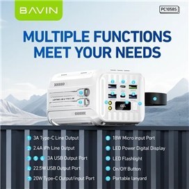 پاوربانک 50000 باوین Bavin PC1058S توان 22.5 وات