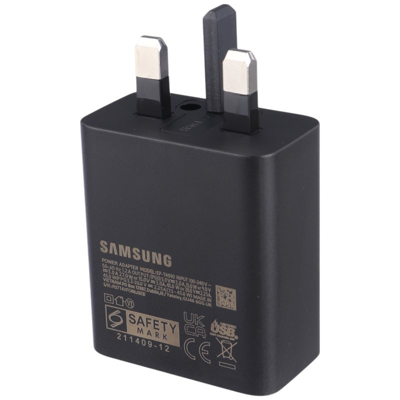 آداپتور سوپر فست شارژر سامسونگ اورجینال ۴۵ وات همراه کابل1.8 متر Samsung Super Fast Charger 45W EP-T4511XBEGAE