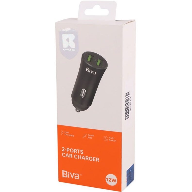 شارژر فندکی بیوا Biva CC-22 2-Ports Car Charger توان 12 وات