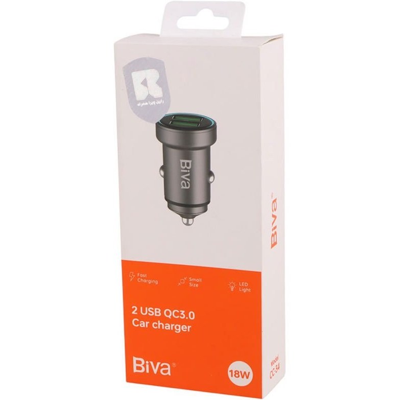 شارژر فندکی بیوا Biva CC-34 USB QC3.0 Car Charger توان 18 وات