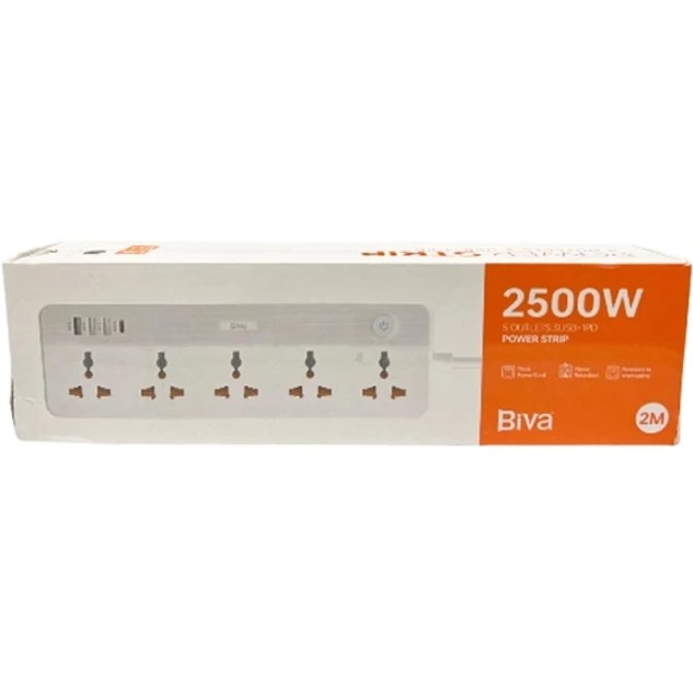 چند راهی برق و شارژر بیوا Biva PS-06 Power Strip دارای 4 پورت