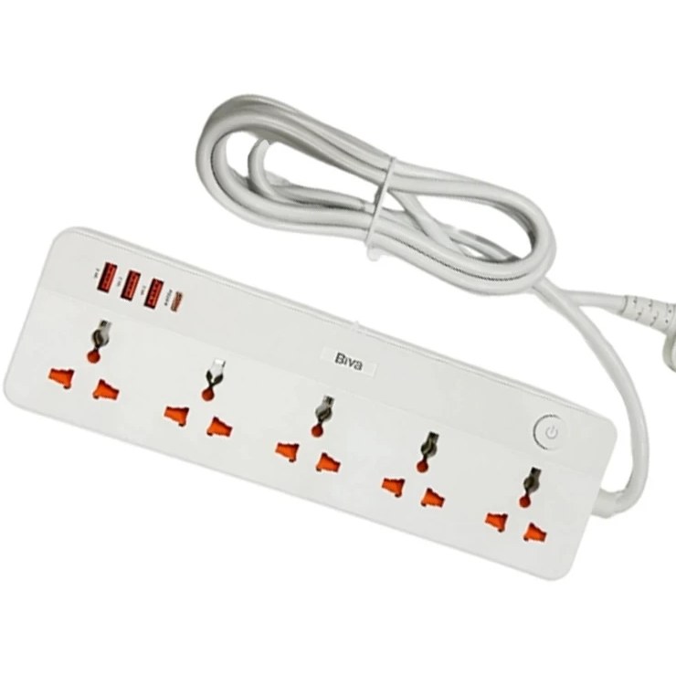 چند راهی برق و شارژر بیوا Biva PS-06 Power Strip دارای 4 پورت