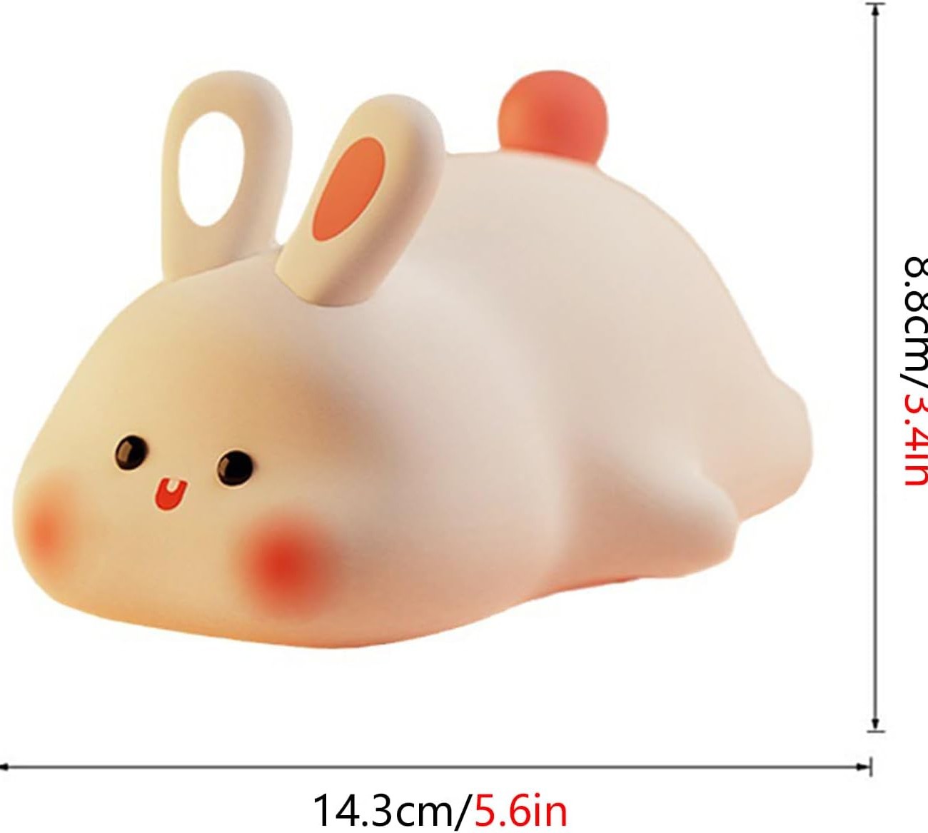 چراغ خواب سیلیکونی فانتزی Big Face Rabbit Silicone Lamp K-1154 طرح خرگوش