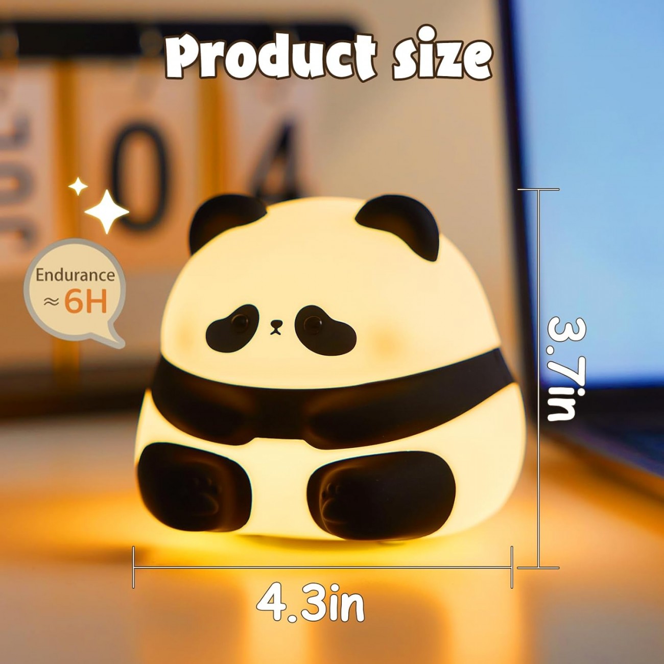 چراغ خواب سیلیکونی فانتزی Panda Silicone Lamp K-1160 طرح پاندا