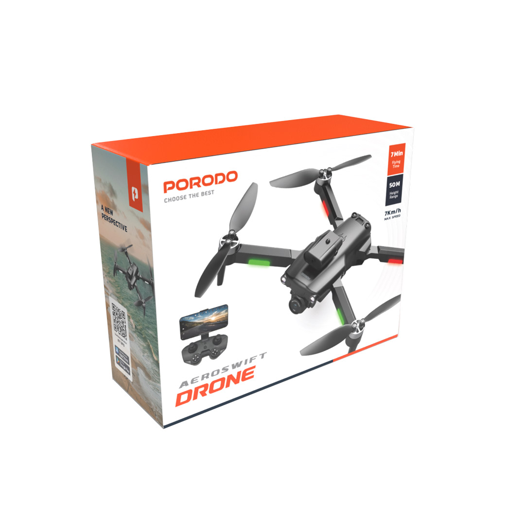 کوادکوپتر دوربین دار پرودو Porodo Aeroswift Drone PD-DRNFBM