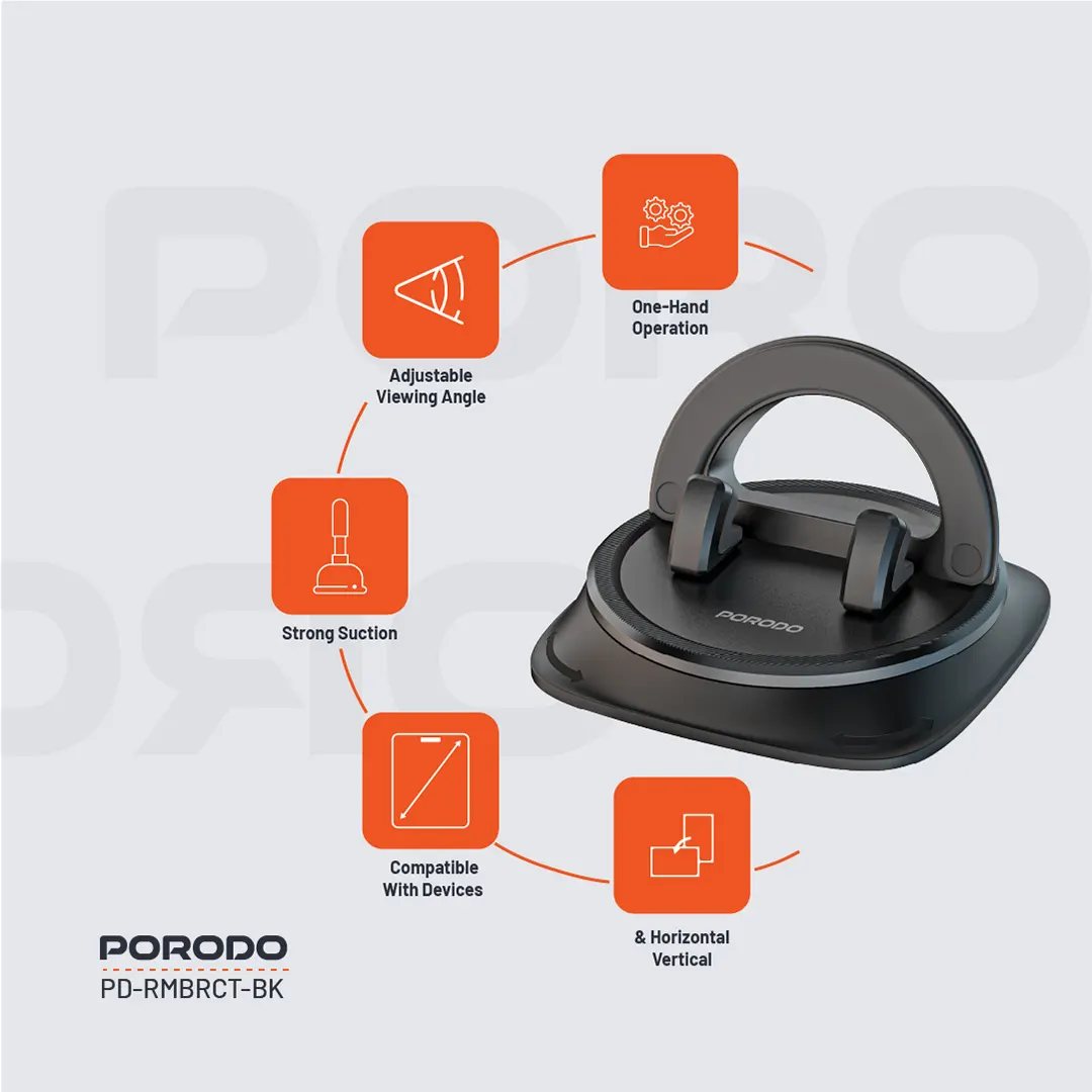 هولدر رو داشبوردی موبایل و تبلت پرودو Porodo Phone &amp; Tablet Car&#92;Desk Mount PD-RMBRCT